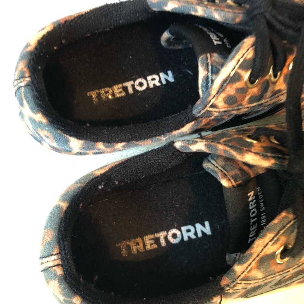 Tretorn nylite bold platform sole leopard print sneakers tennis shoes sz 5.5 - Picture 3 of 5